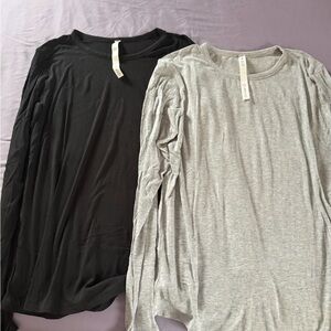 Lululemon Hold Tight Long Sleeve size 16, Grey and Black